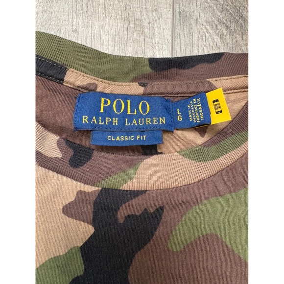 Polo Ralph Lauren Men's Green Custom Slim Fit Camo Pocket T-Shirt Size‎ L - Picture 6 of 8